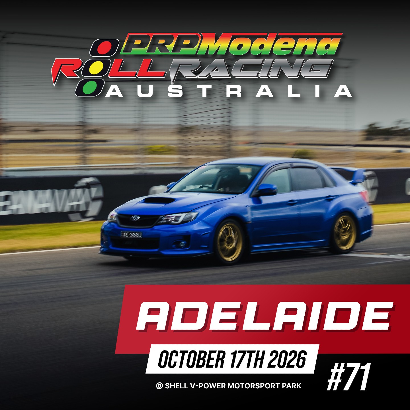 Roll Racing Adelaide #71 — Euro/JDM track day in Adelaide, SA on Saturday 17 October 2026