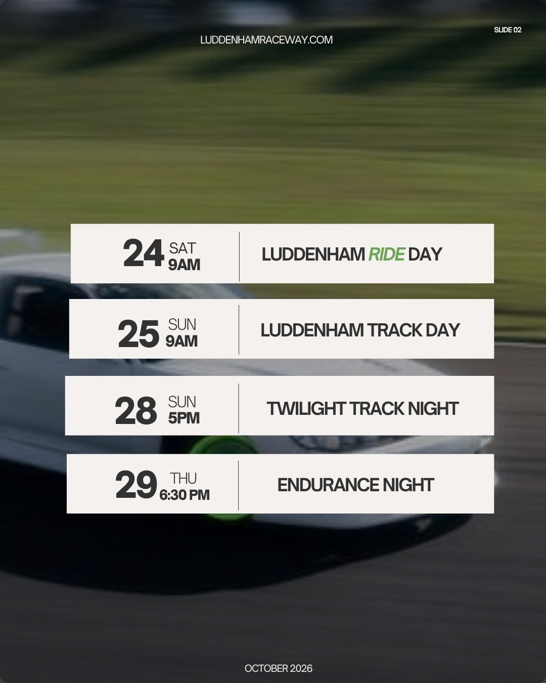 Twilight Track Night — track day in Sydney, NSW on Wednesday 28 October 2026