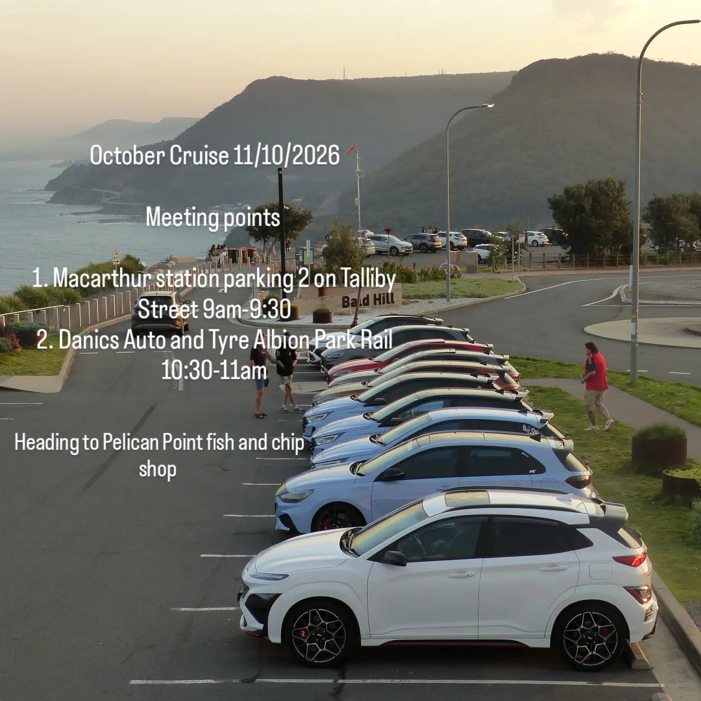 October Cruise — car meet in Wollongong, NSW on Sunday 11 October 2026