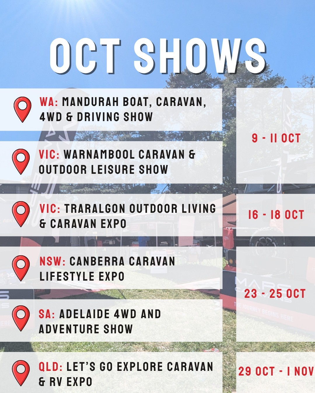 Mandurah Boat, Caravan, 4WD & Driving Show — 4x4 spectator event in Perth, WA on Friday 9 October 2026