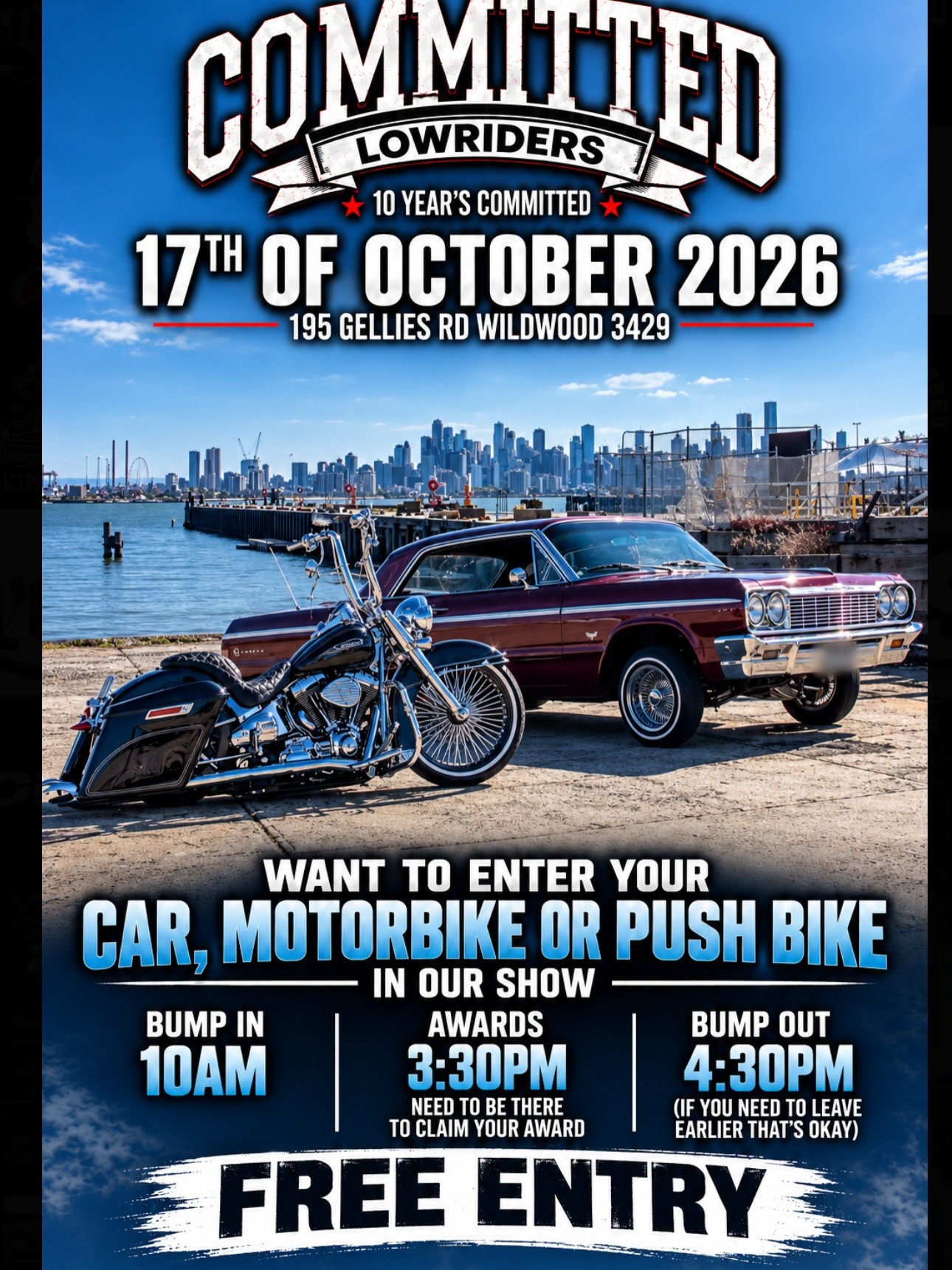 Committed Lowriders 10 Year's Committed — Classic/Euro car meet in Melbourne, VIC on Saturday 17 October 2026