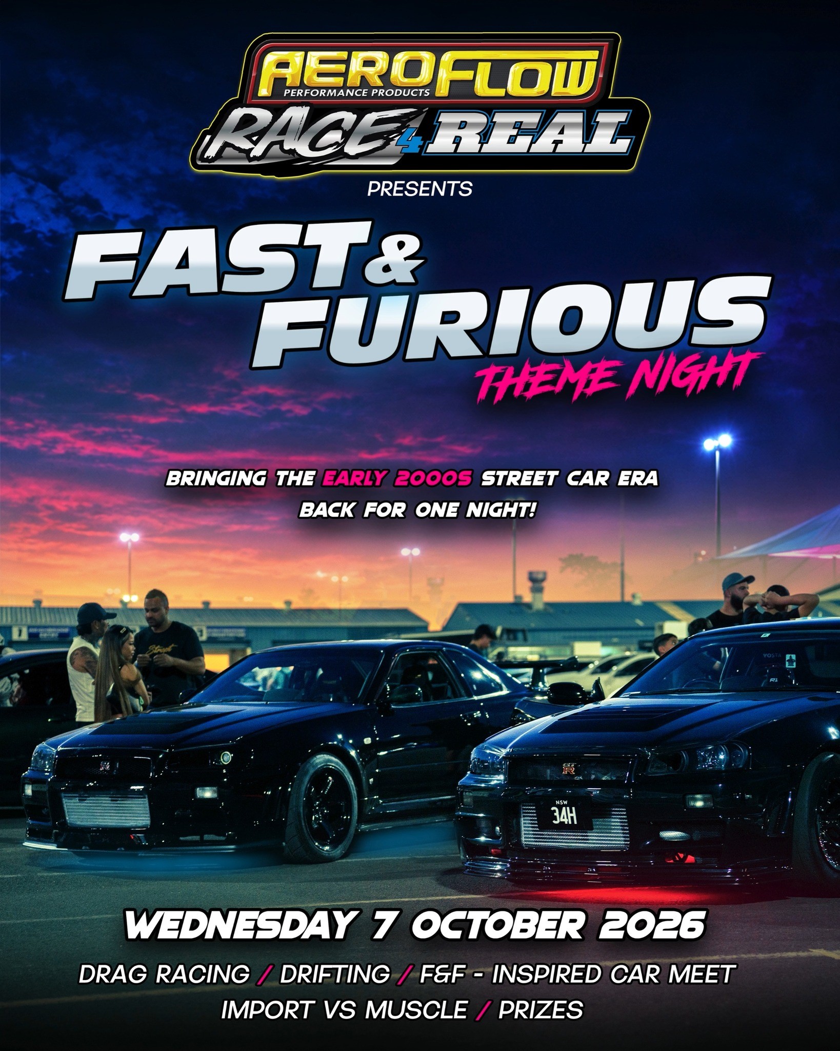 Fast & Furious Theme Night — JDM/Muscle track day in Sydney, NSW on Wednesday 7 October 2026