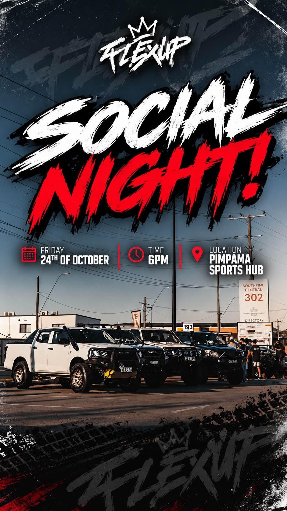 FLEXUP Social Night — 4x4 car meet in Gold Coast, QLD on Saturday 24 October 2026