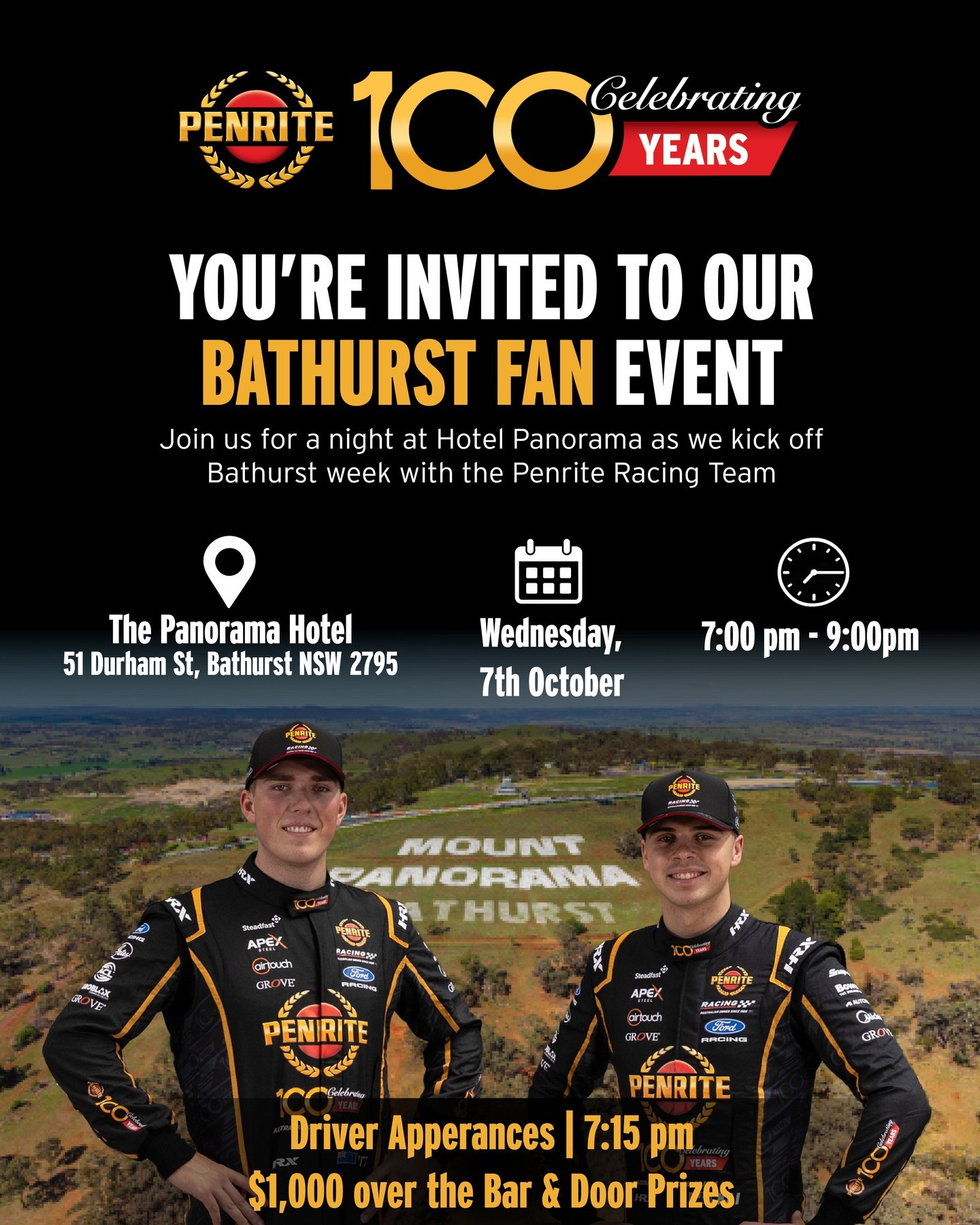 Bathurst Fan Event — Muscle car meet in Bathurst, NSW on Wednesday 7 October 2026