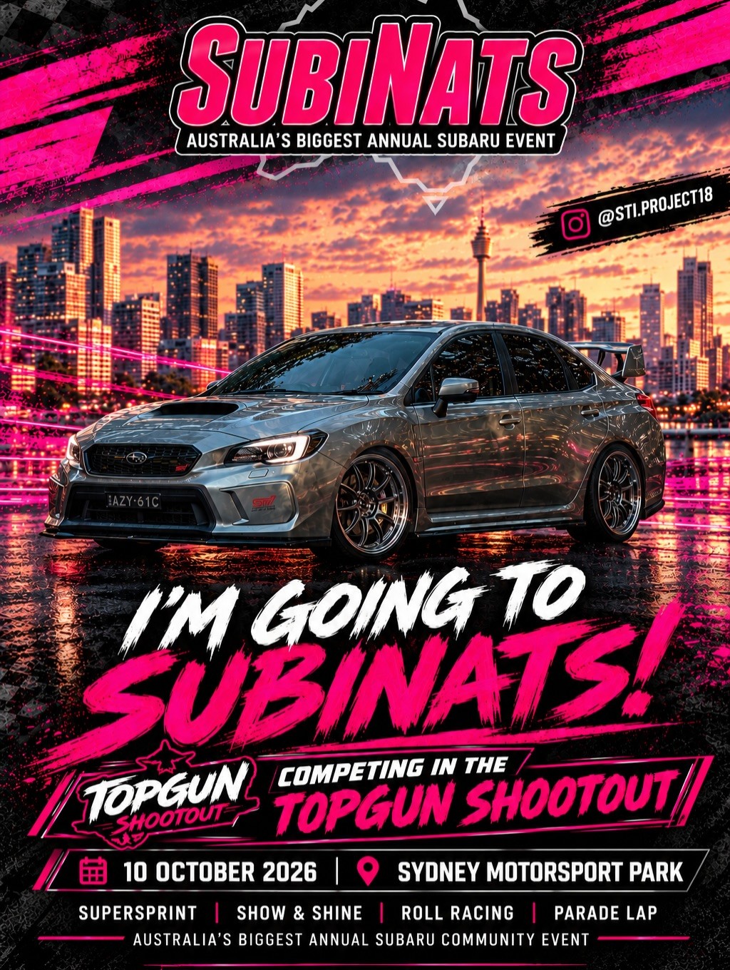Subinats — JDM spectator event in Sydney, NSW on Saturday 10 October 2026