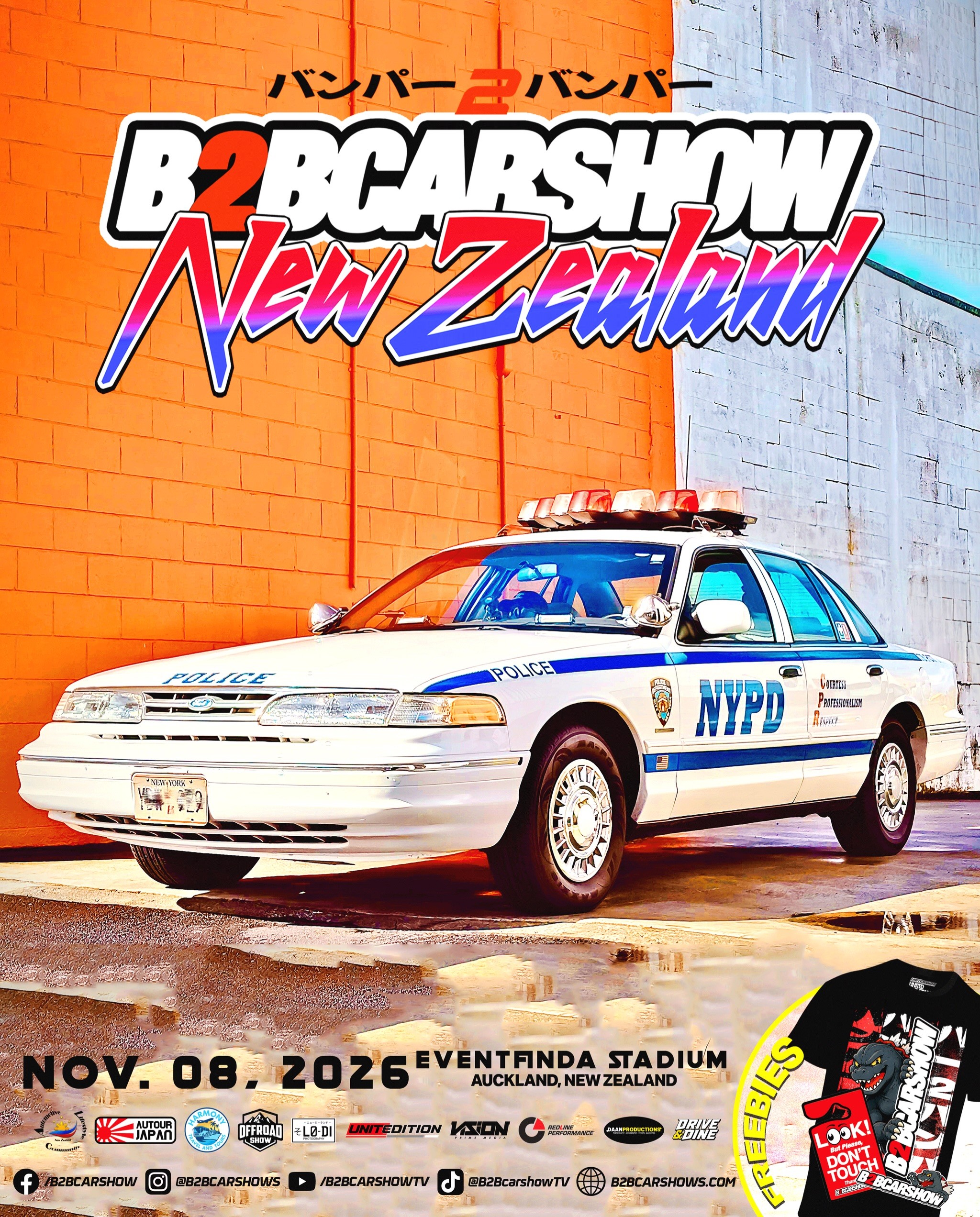 B2B Carshow New Zealand — JDM spectator event in International on Sunday 8 November 2026