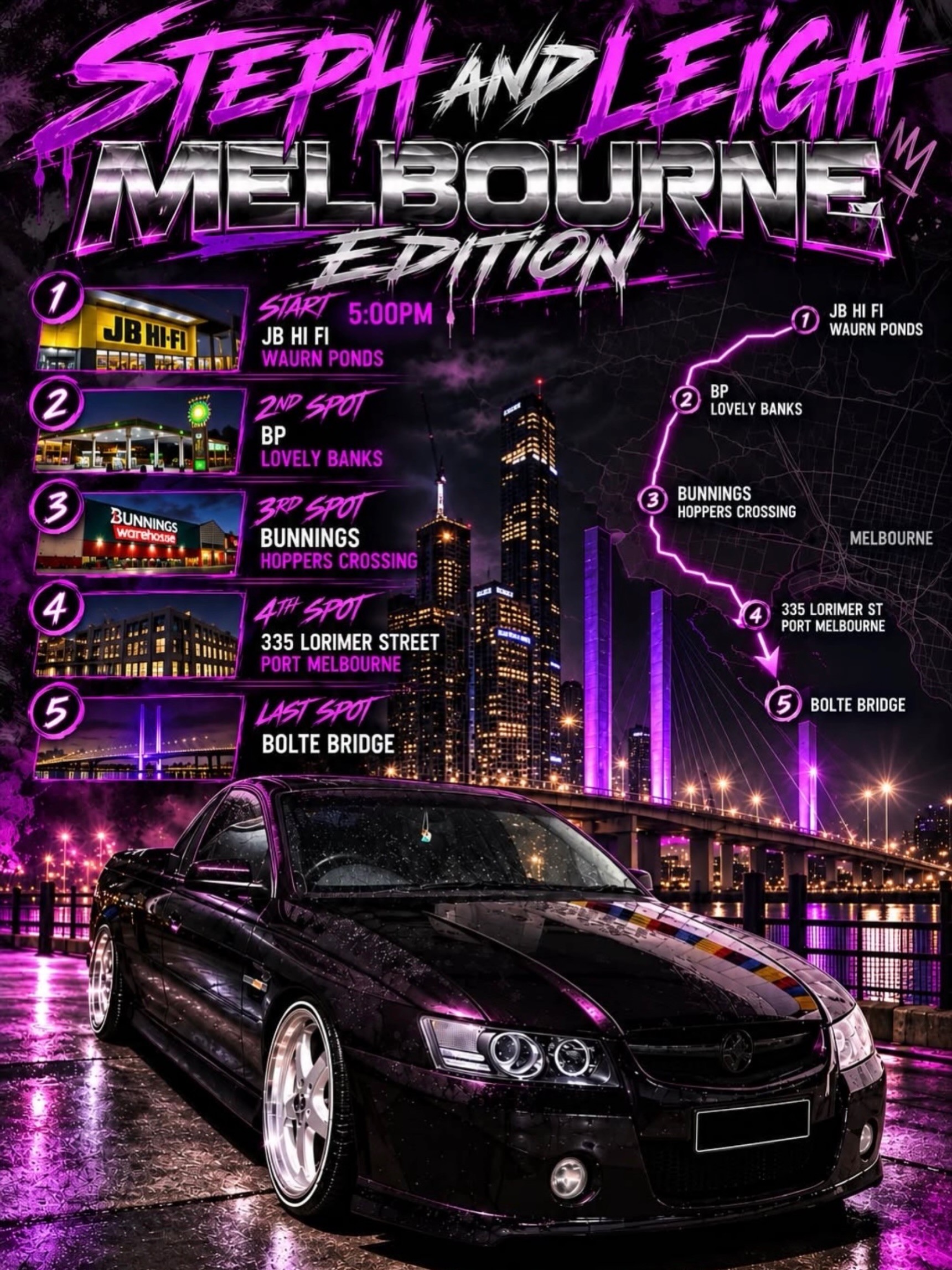 Steph and Leigh Melbourne Edition — Muscle car meet in Melbourne, VIC on Saturday 17 October 2026