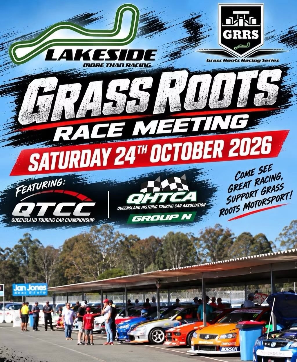 Grass Roots Race Meeting — Muscle/Classic spectator event in Brisbane, QLD on Saturday 24 October 2026