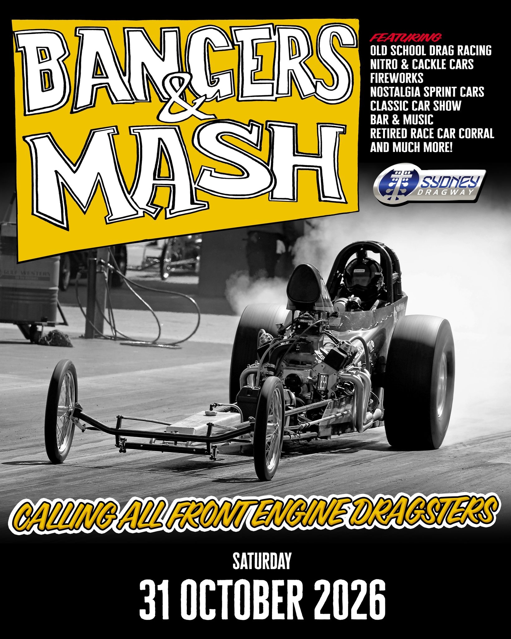 Bangers & Mash — Muscle/Classic spectator event in Sydney, NSW on Saturday 31 October 2026