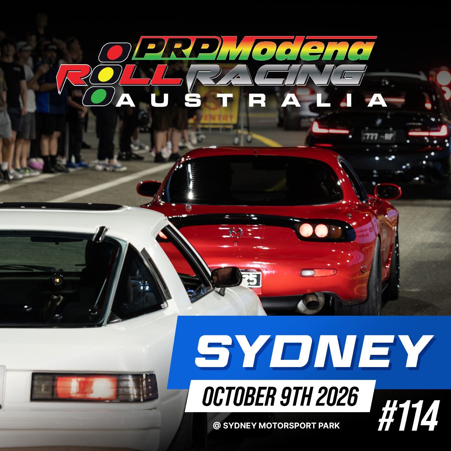 Roll Racing Sydney #114 — JDM/Muscle track day in Sydney, NSW on Friday 9 October 2026