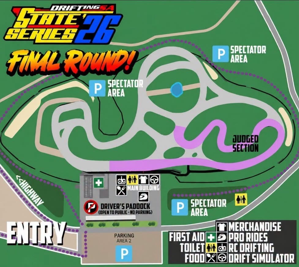 Drifting SA State Series '26 Final Round — JDM spectator event in Adelaide, SA on Saturday 10 October 2026
