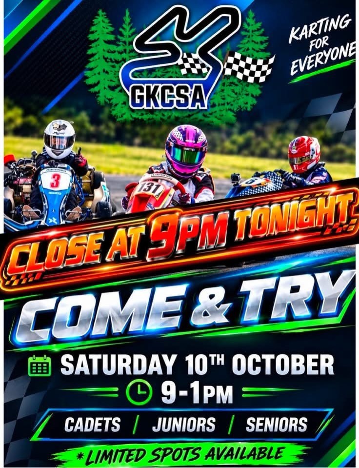 GKCSA Come & Try Event — track day in Adelaide, SA on Saturday 10 October 2026