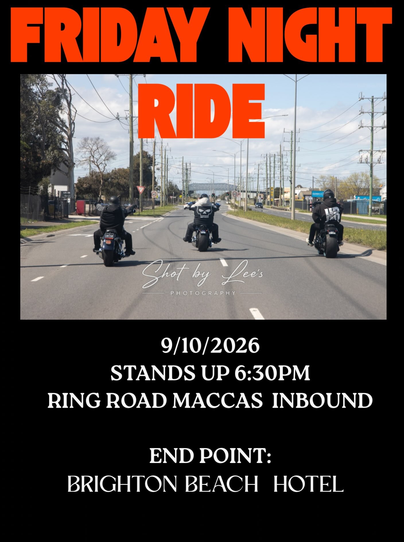 Friday Night Ride — car meet in Melbourne, VIC on Friday 9 October 2026