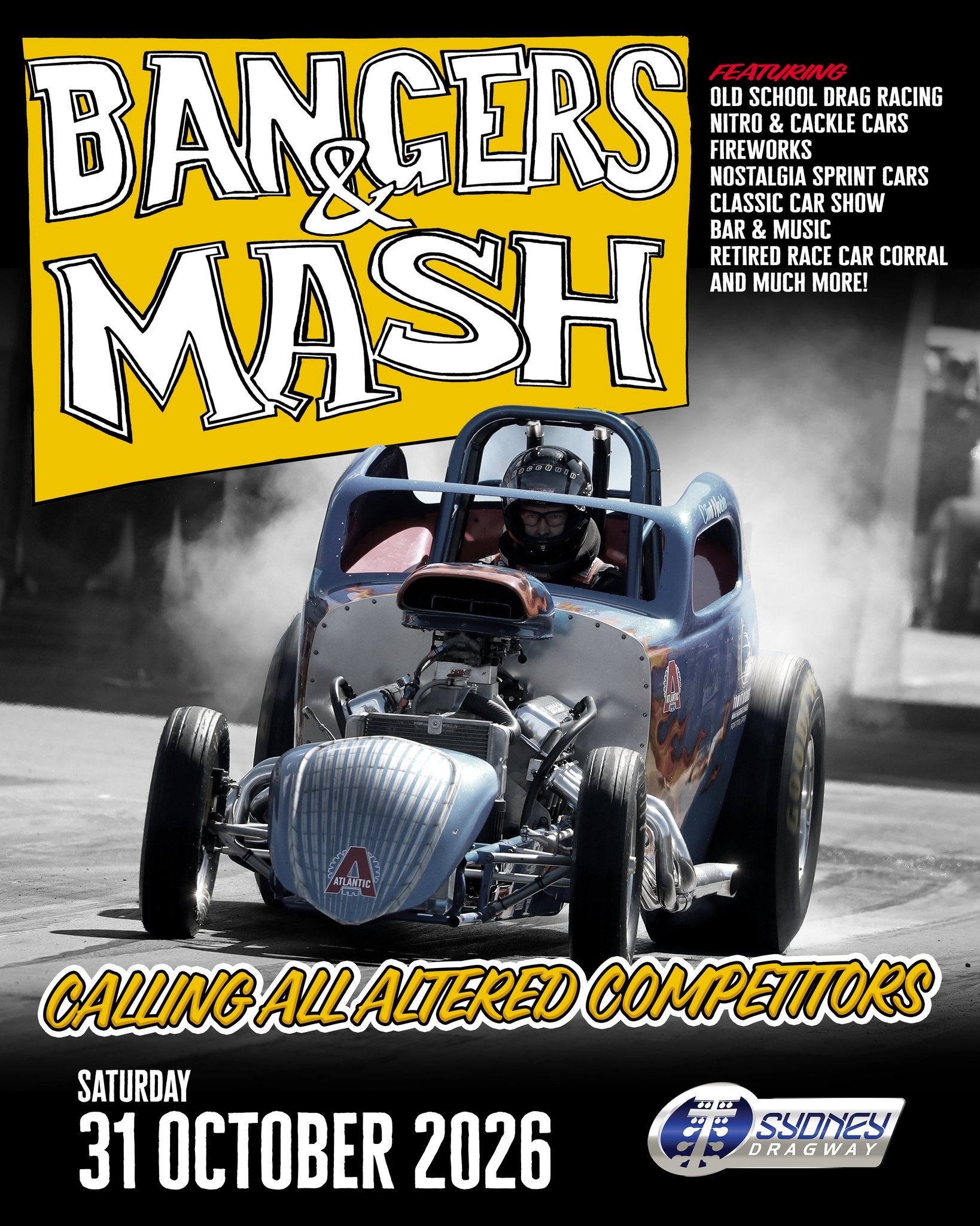 Bangers & Mash — Muscle/Classic spectator event in Sydney, NSW on Saturday 31 October 2026