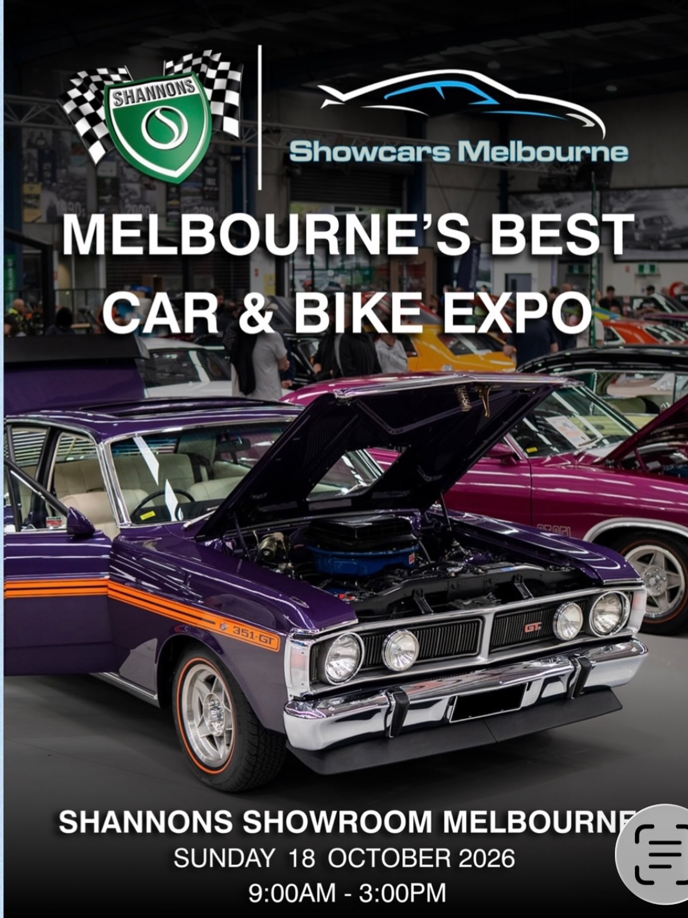 Melbourne's Best Car & Bike Expo — Classic/Muscle spectator event in Melbourne, VIC on Sunday 18 October 2026