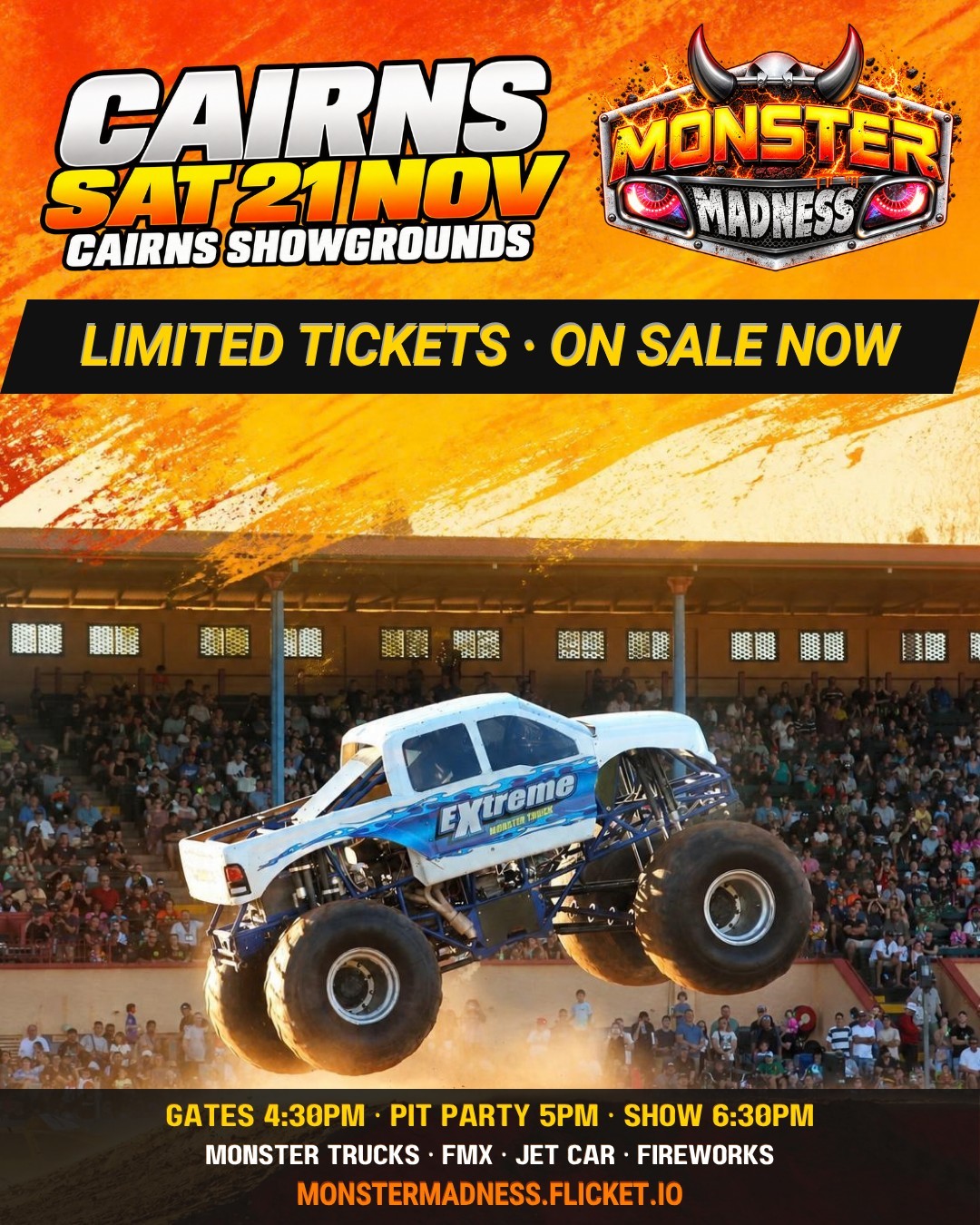 Monster Madness — spectator event in Cairns, QLD on Saturday 21 November 2026