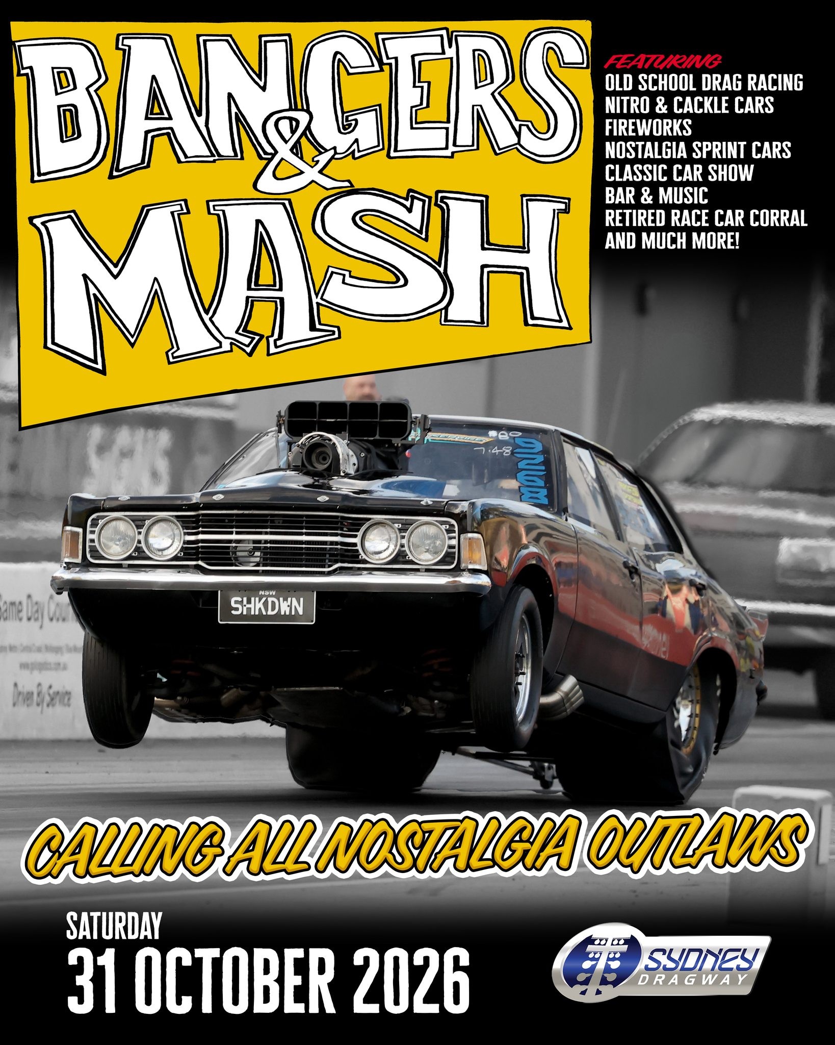 Bangers & Mash — Muscle/Classic spectator event in Sydney, NSW on Saturday 31 October 2026