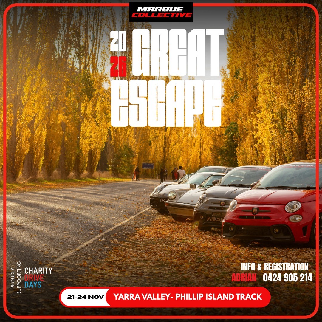 The Great Escape — Euro/Exotic car meet in Melbourne, VIC on Saturday 21 November 2026