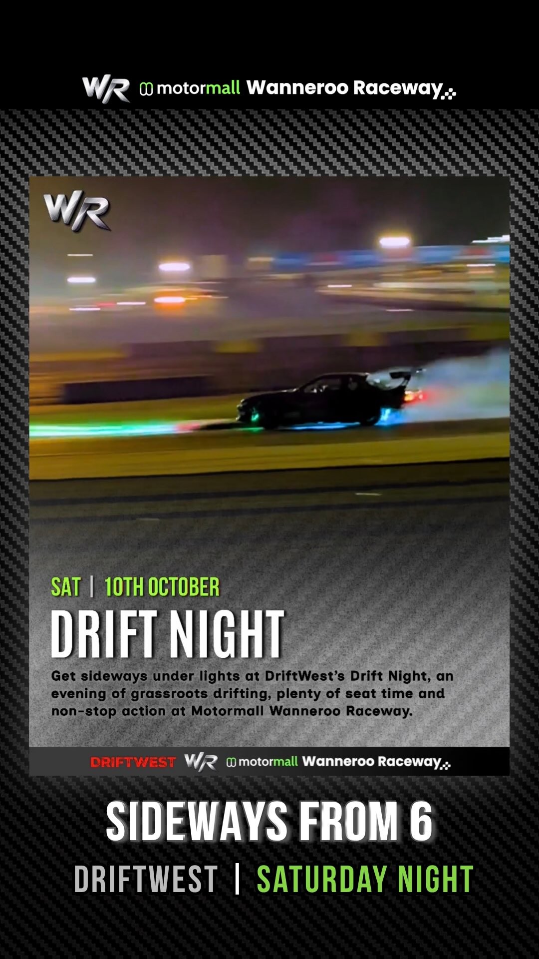 Drift Night — JDM track day in Perth, WA on Saturday 10 October 2026