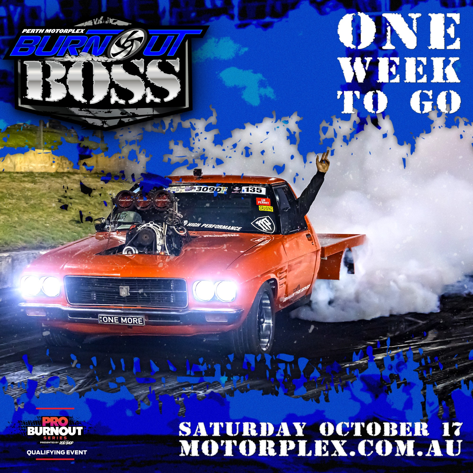 Burnout Boss — Muscle spectator event in Perth, WA on Saturday 17 October 2026