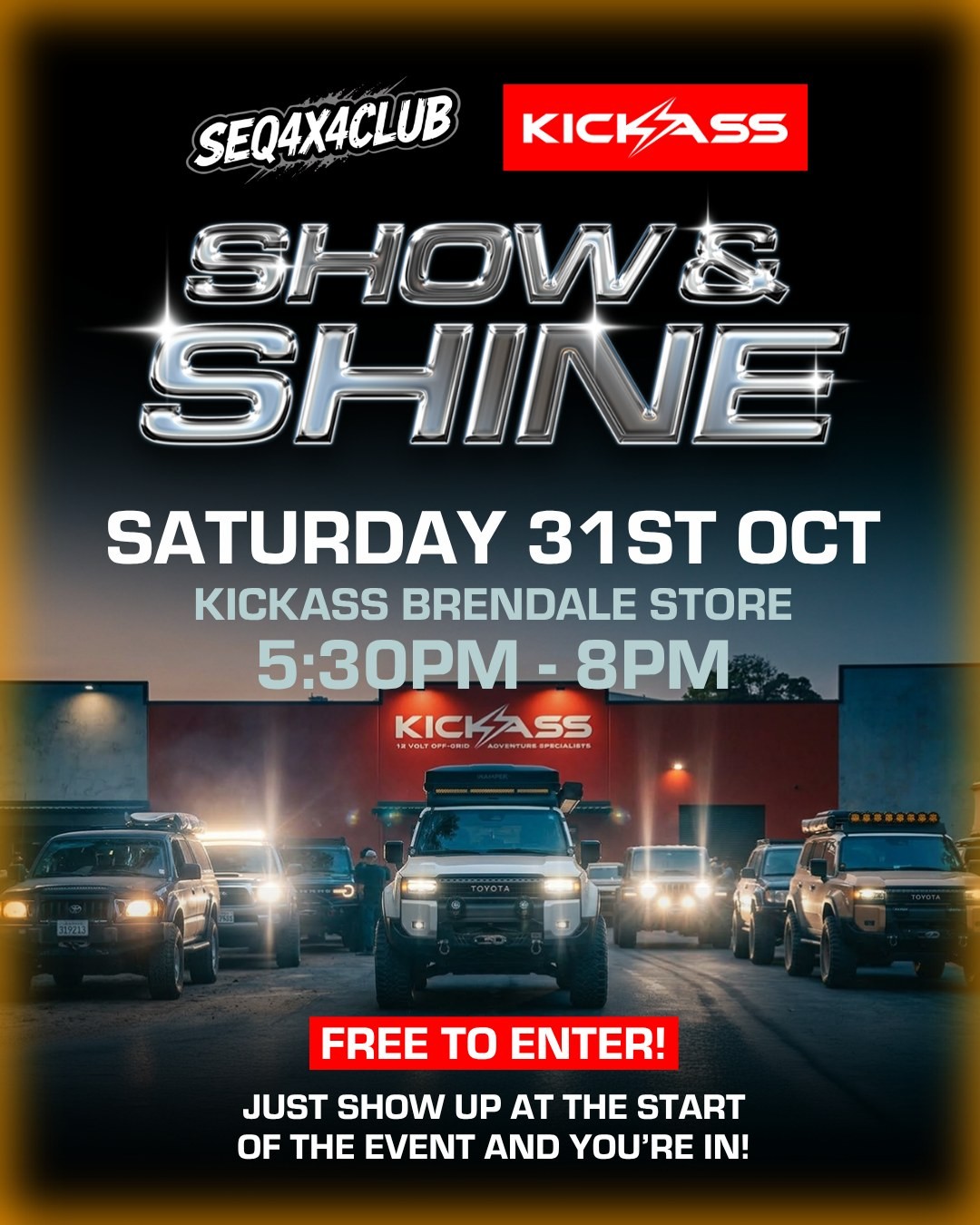 SEQ4x4CLUB Show & Shine — 4x4 car meet in Brisbane, QLD on Saturday 31 October 2026