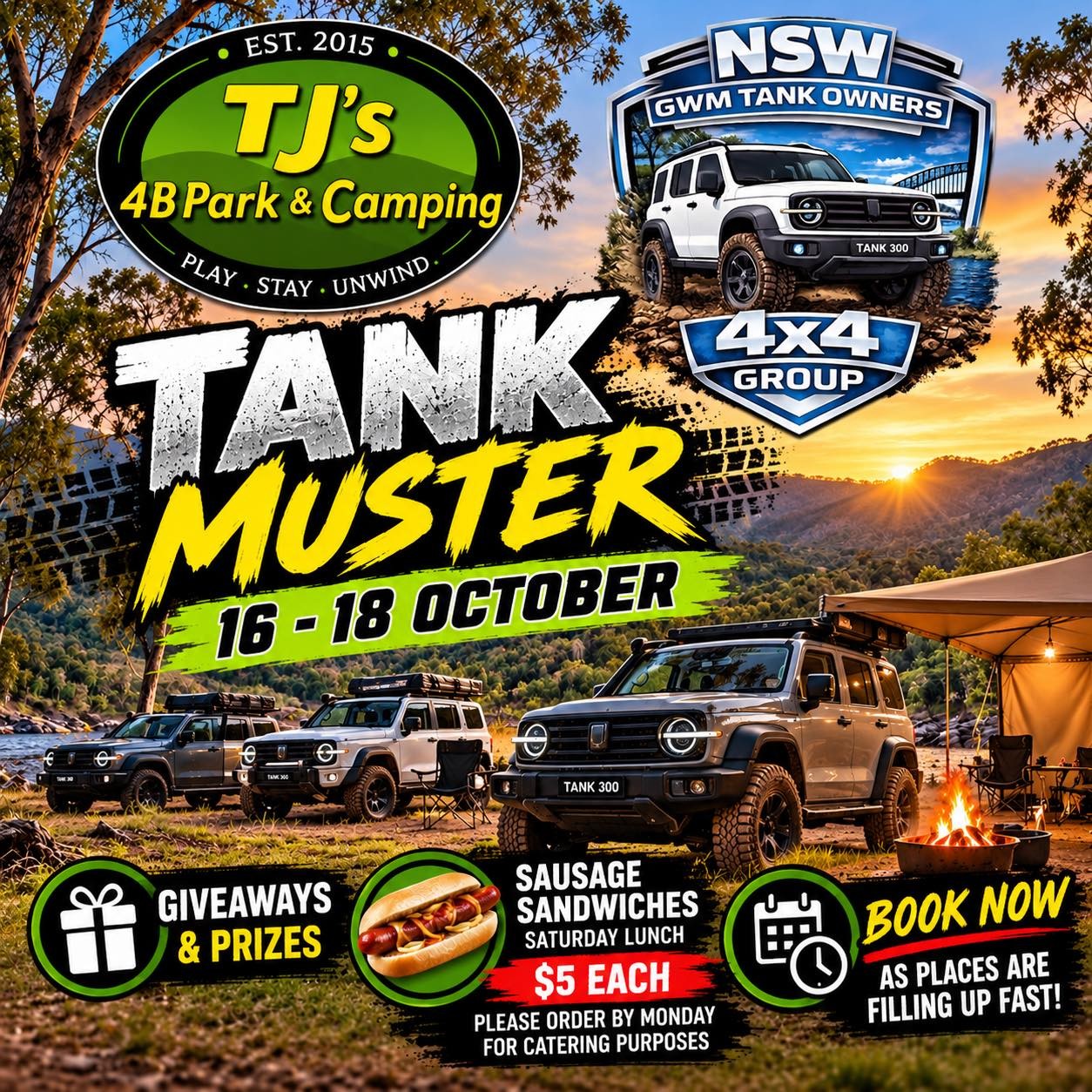 Tank Muster — 4x4 car meet in Sydney, NSW on Friday 16 October 2026