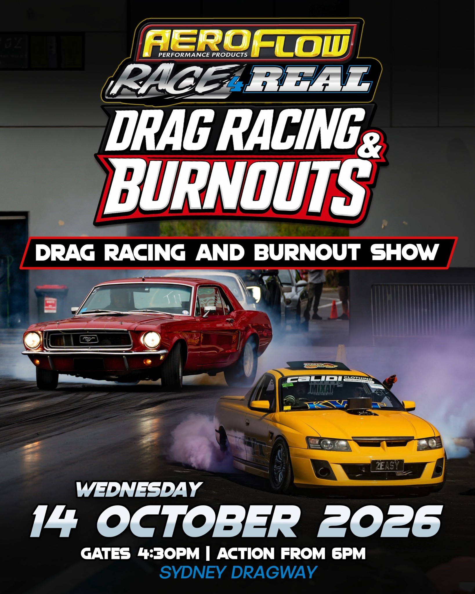 Race 4 Real — Muscle track day in Sydney, NSW on Wednesday 14 October 2026