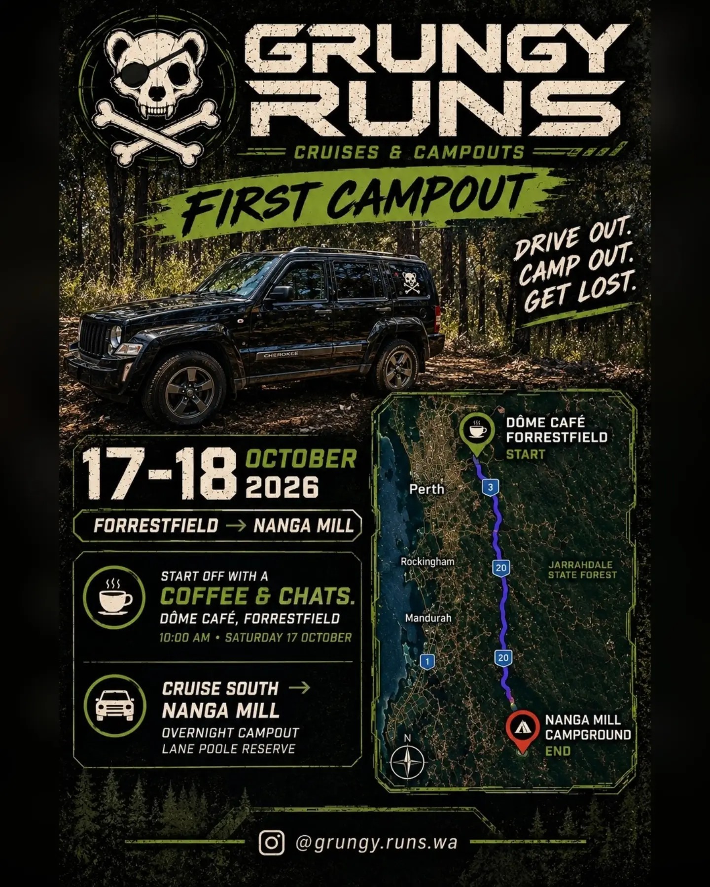Grungy Runs: First Campout — 4x4 car meet in Perth, WA on Saturday 17 October 2026