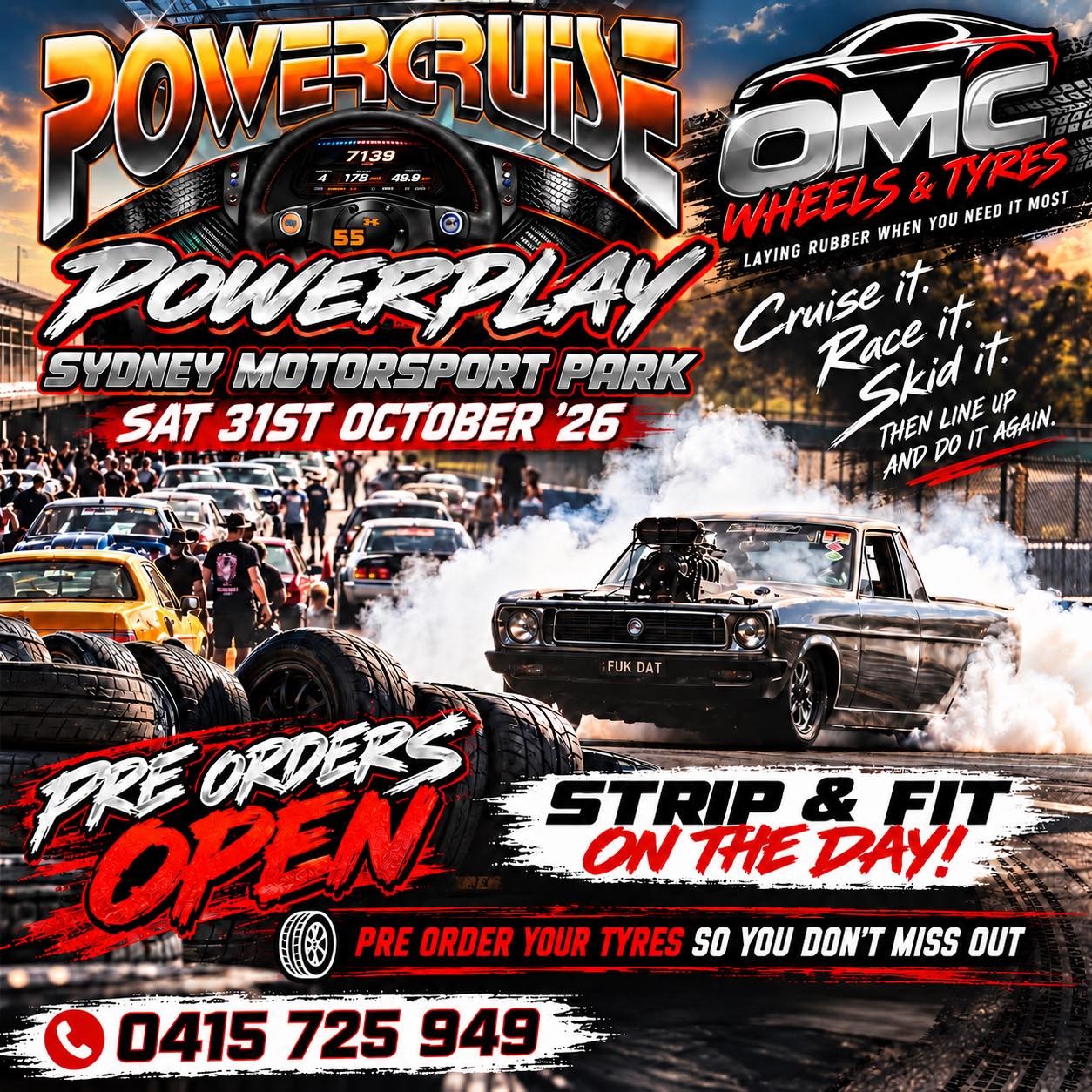 Powercruise Powerplay — Muscle spectator event in Sydney, NSW on Saturday 31 October 2026