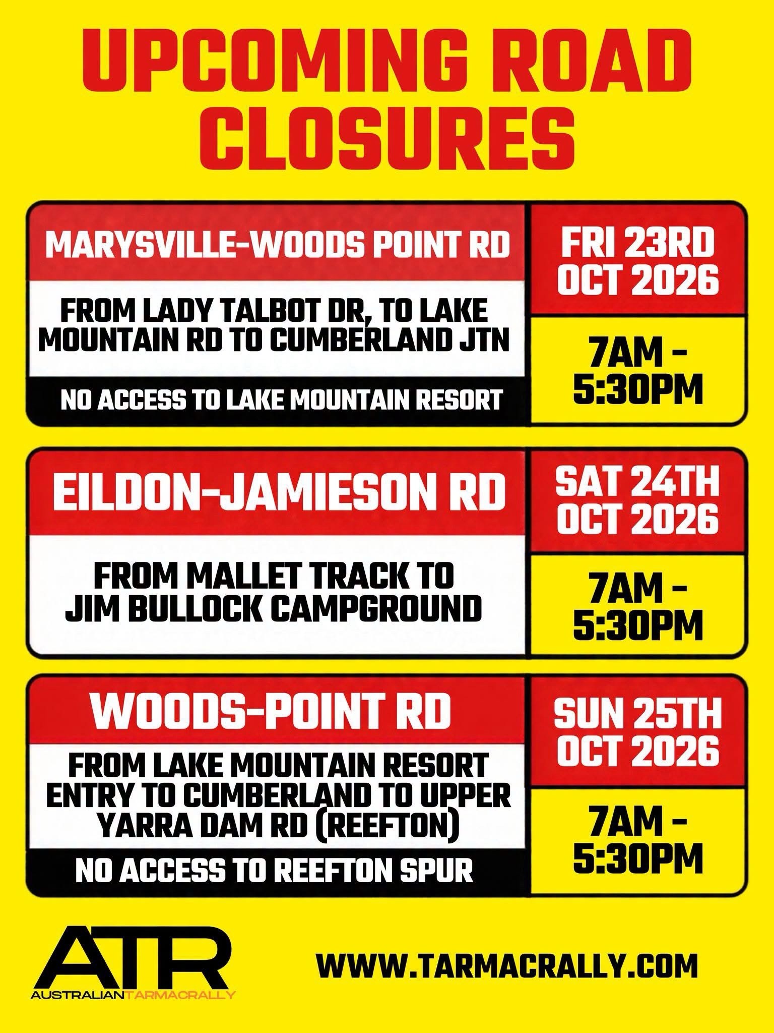 Great Tarmac Rally — Classic/JDM spectator event in Melbourne, VIC on Friday 23 October 2026