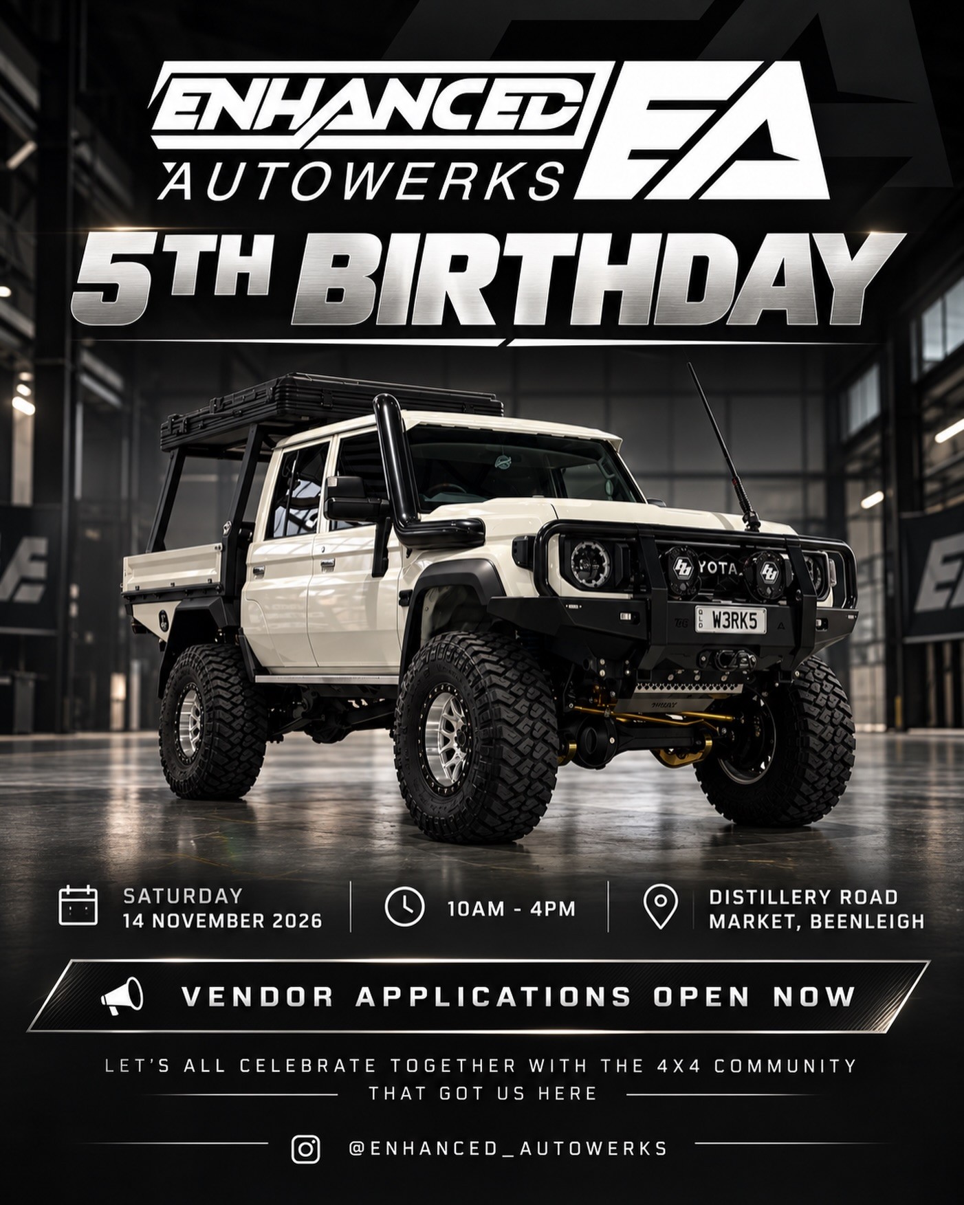 Enhanced Autowerks 5th Birthday — 4x4 car meet in Brisbane, QLD on Saturday 14 November 2026