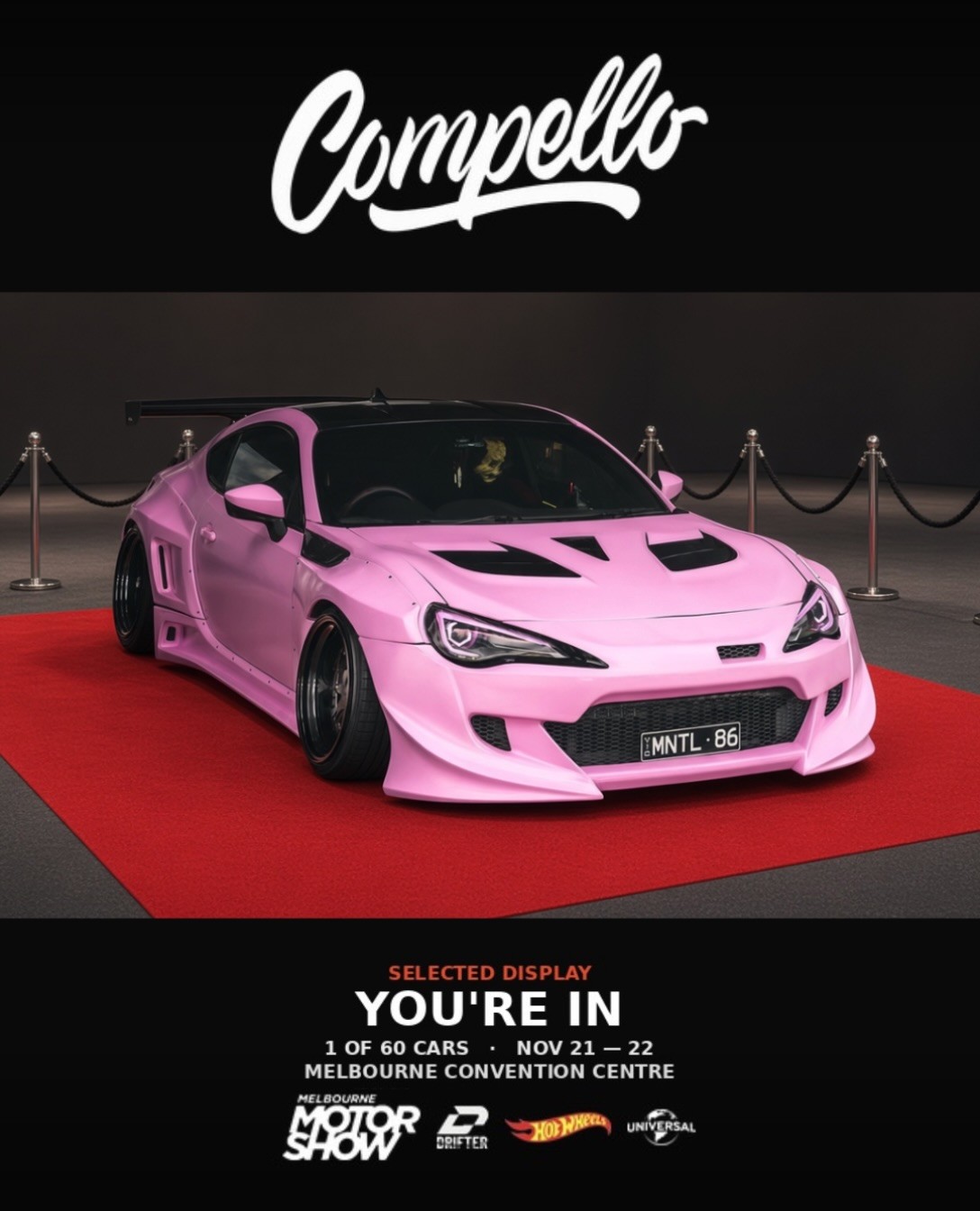 Melbourne Motor Show — JDM/Stance spectator event in Melbourne, VIC on Saturday 21 November 2026