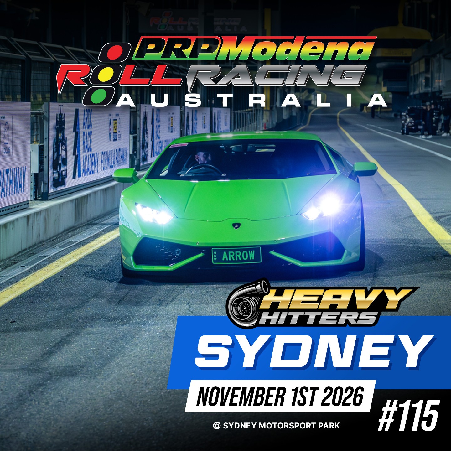 Roll Racing Sydney 115 - Heavy Hitters — JDM/Muscle track day in Sydney, NSW on Sunday 1 November 2026