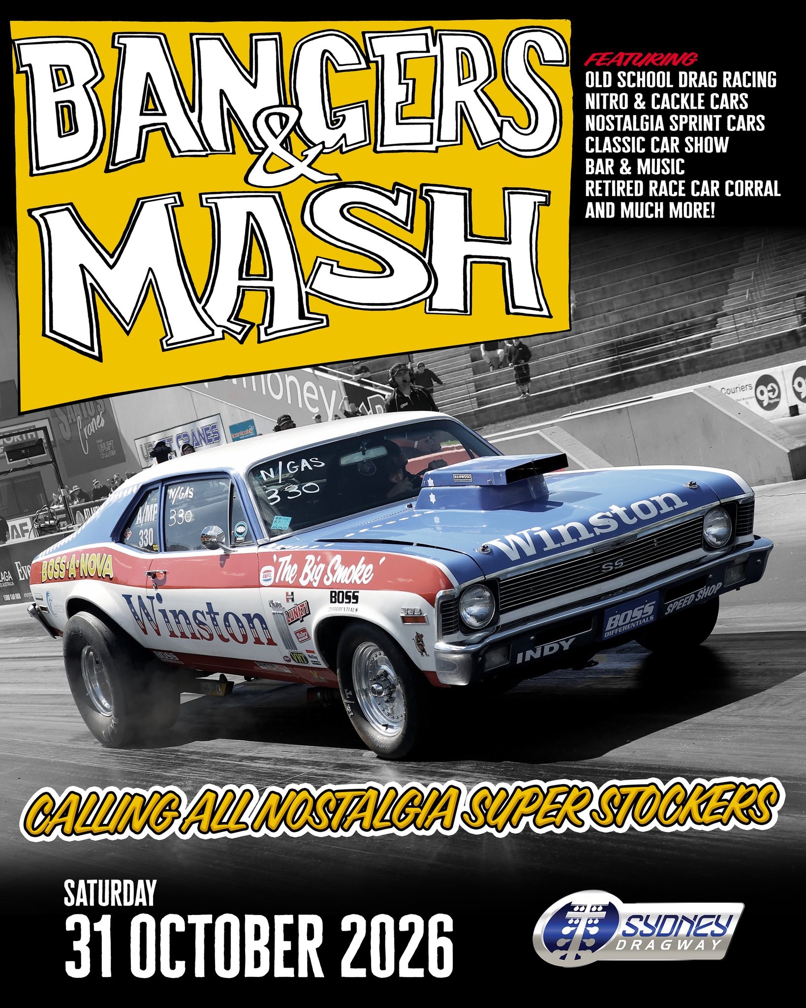 Bangers & Mash — Muscle/Classic spectator event in Sydney, NSW on Saturday 31 October 2026