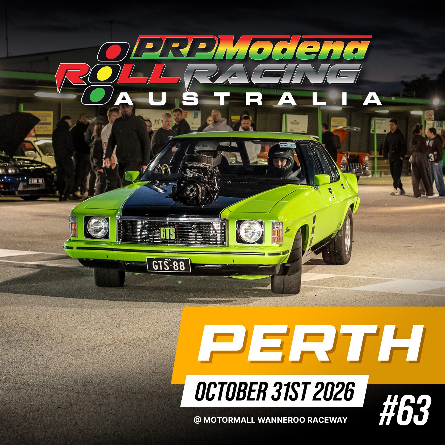 Roll Racing Perth #63 — Muscle/JDM track day in Perth, WA on Saturday 31 October 2026