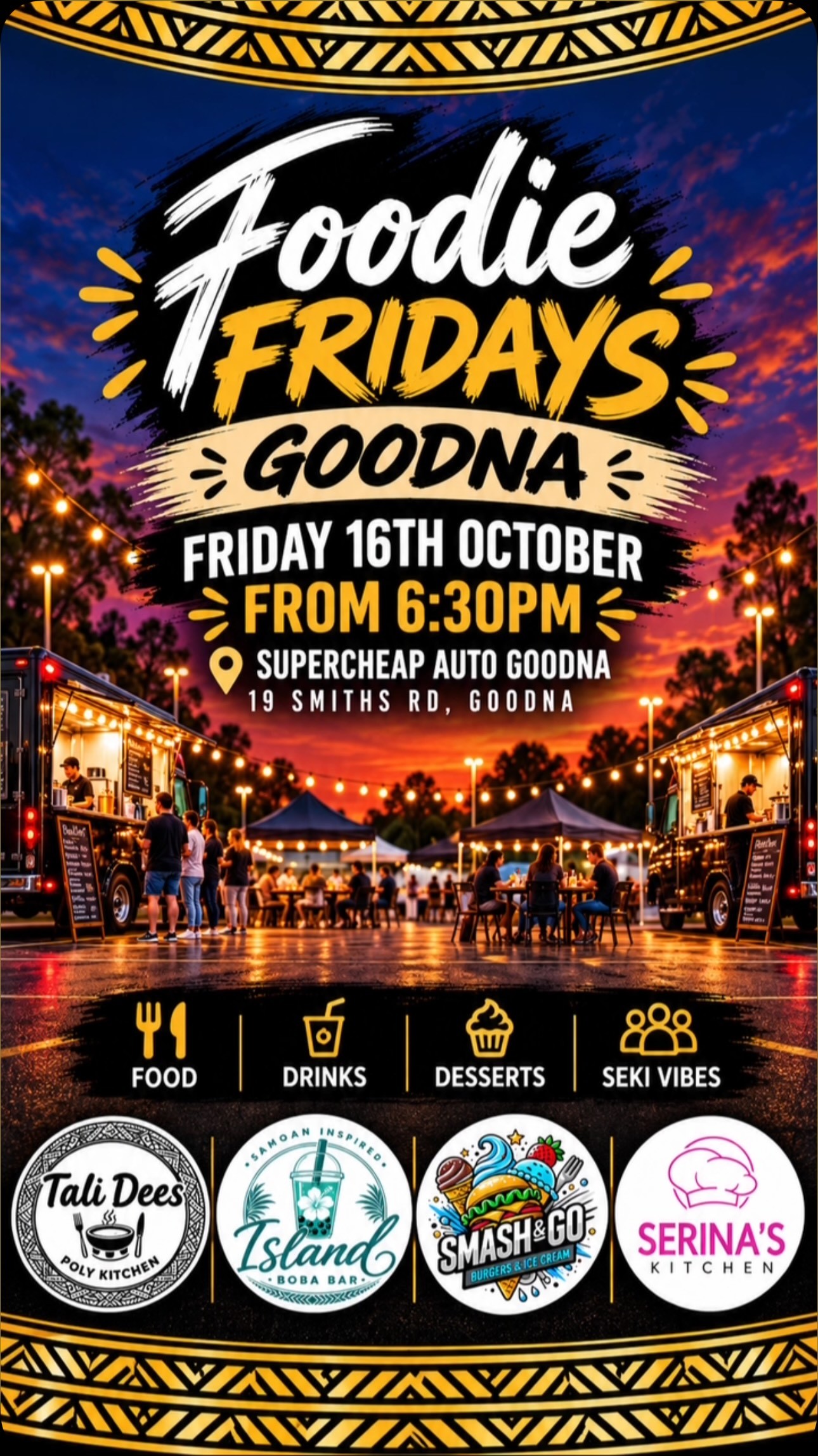 Foodie Fridays Goodna — car meet in Brisbane, QLD on Friday 16 October 2026