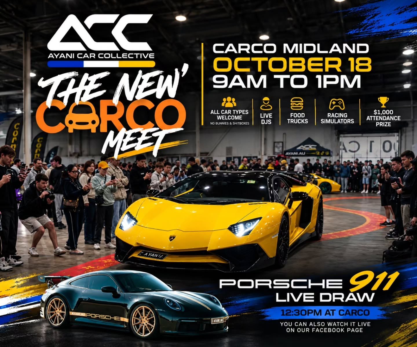 The New Carco Meet — Exotic car meet in Perth, WA on Sunday 18 October 2026