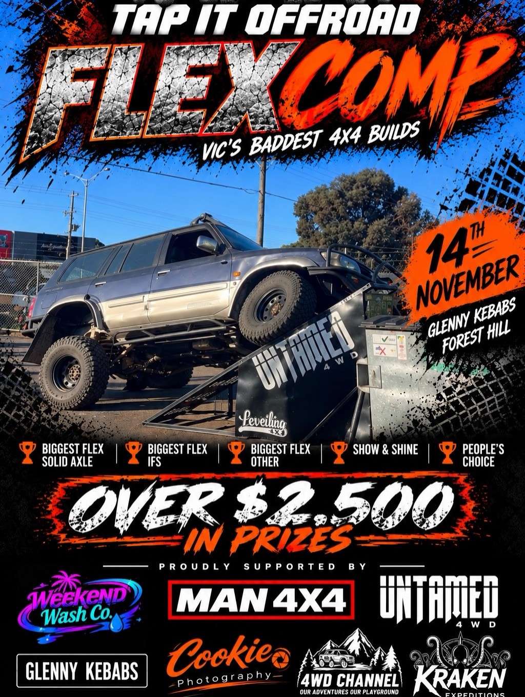 Tap It Offroad Flex Comp — 4x4 car meet in Melbourne, VIC on Saturday 14 November 2026