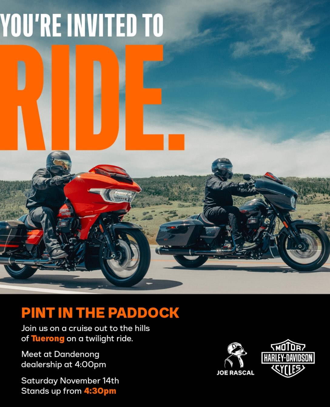 Pint in the Paddock — Motorbike car meet in Melbourne, VIC on Saturday 14 November 2026