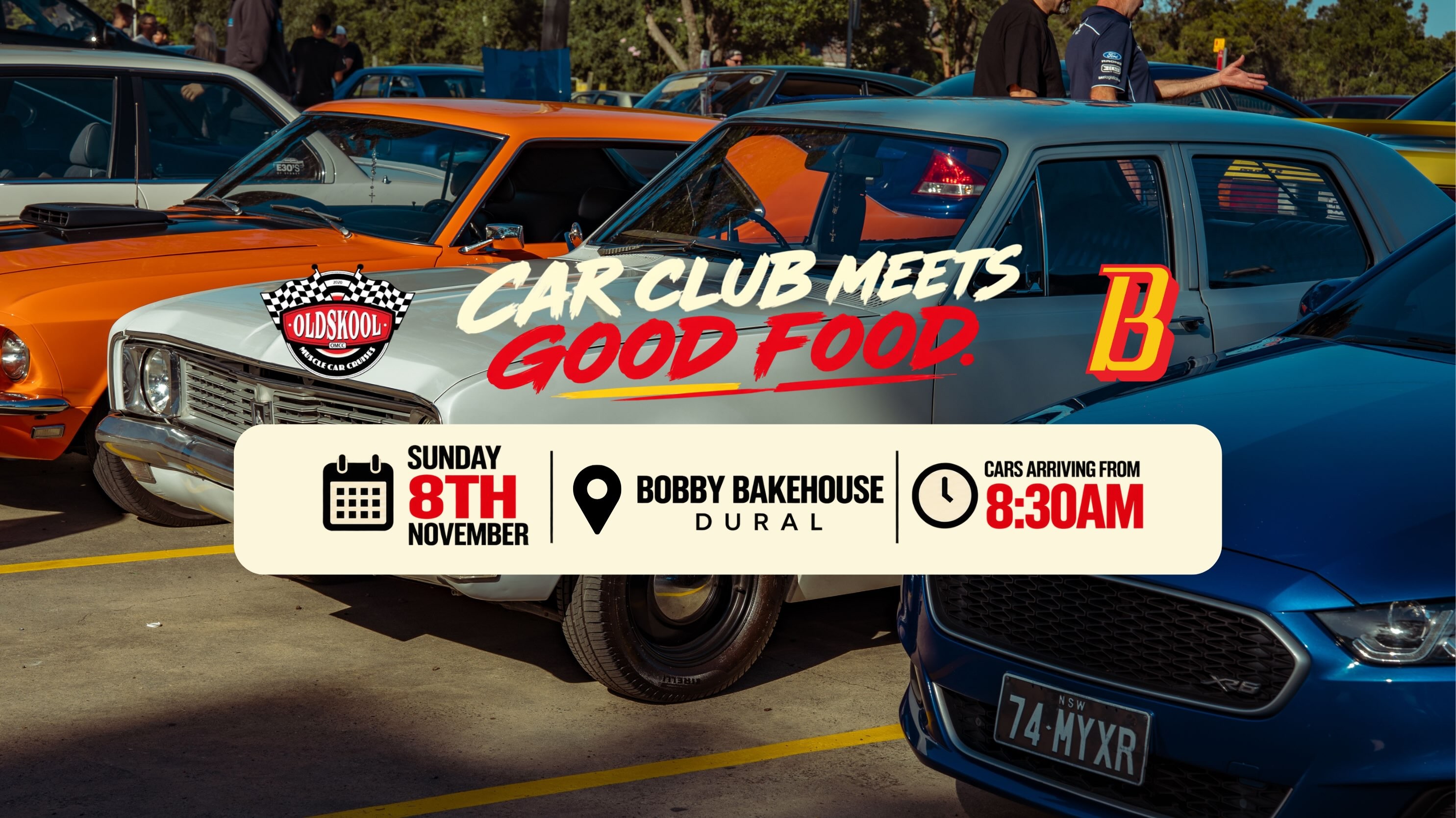 Car Club Meets Good Food — Muscle/Classic car meet in Sydney, NSW on Sunday 8 November 2026