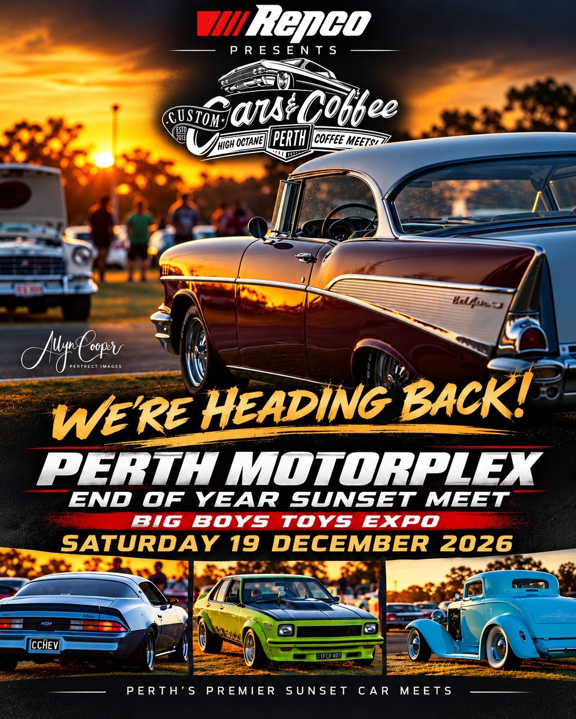 End of Year Sunset Meet - Big Boys Toys Expo — Classic/Muscle car meet in Perth, WA on Saturday 19 December 2026