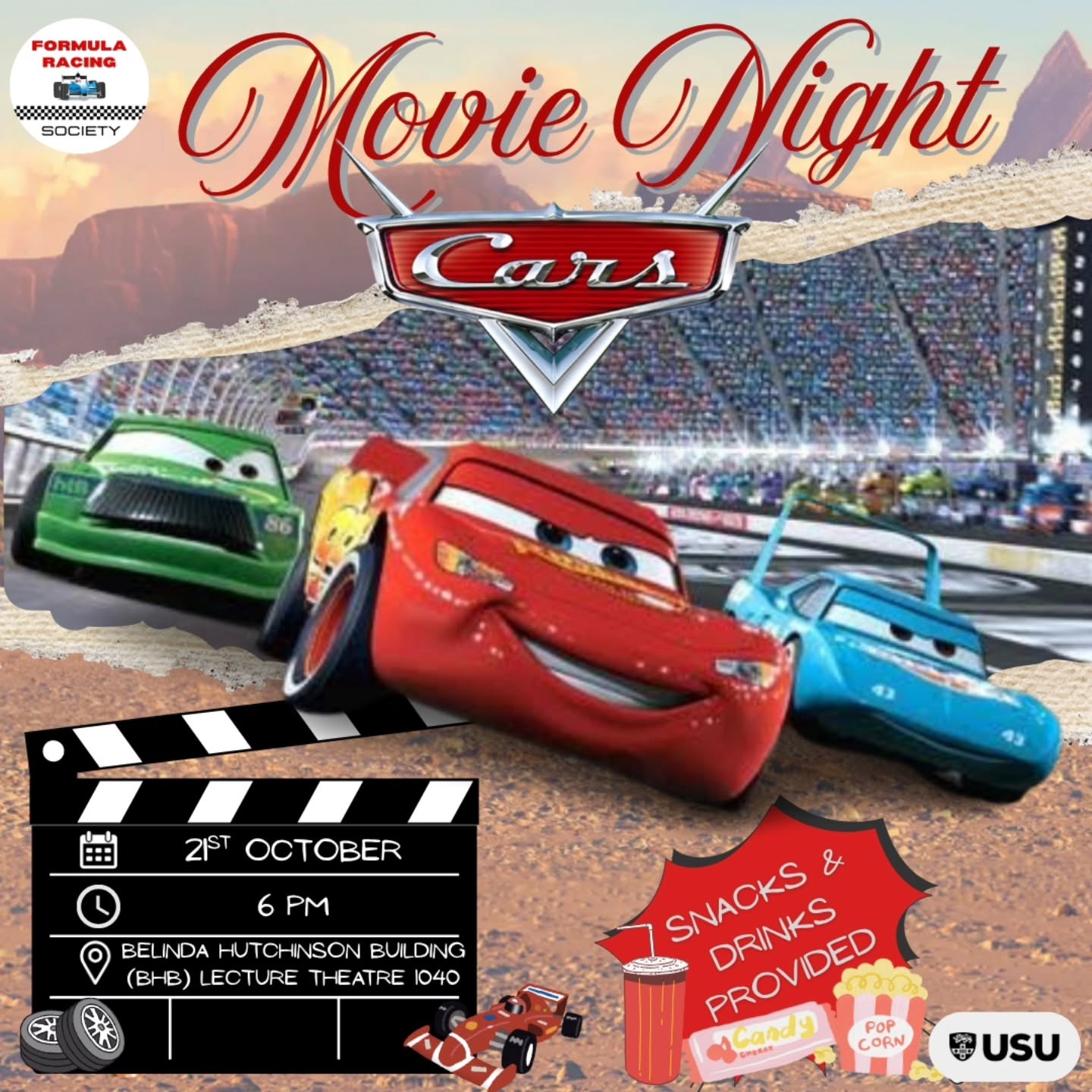 Formula Racing Society Movie Night — car meet in Sydney, NSW on Wednesday 21 October 2026