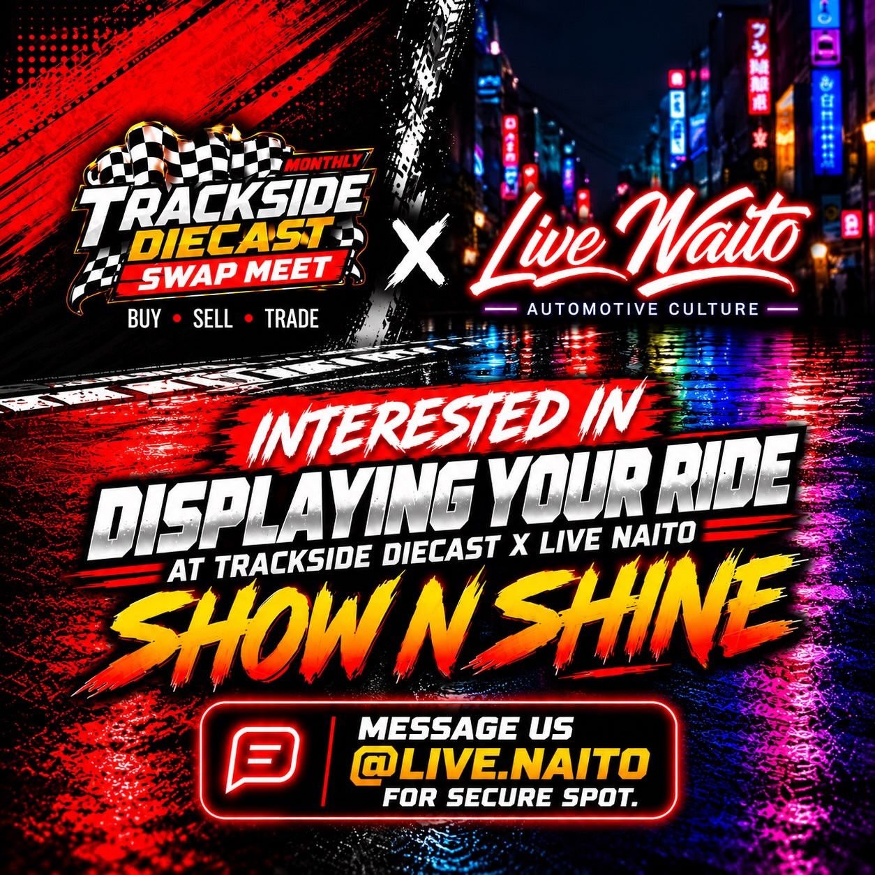 Trackside Diecast X Live Naito Show N Shine — 4x4/Classic car meet in Sydney, NSW on Thursday 12 November 2026