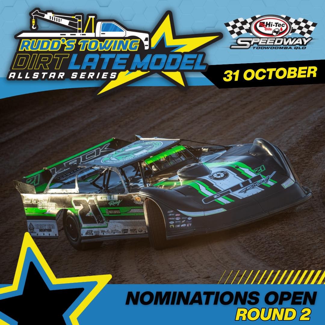 Rudd's Towing Dirt Late Model Allstar Series - Round 2 — Muscle spectator event in Toowoomba, QLD on Saturday 31 October 2026