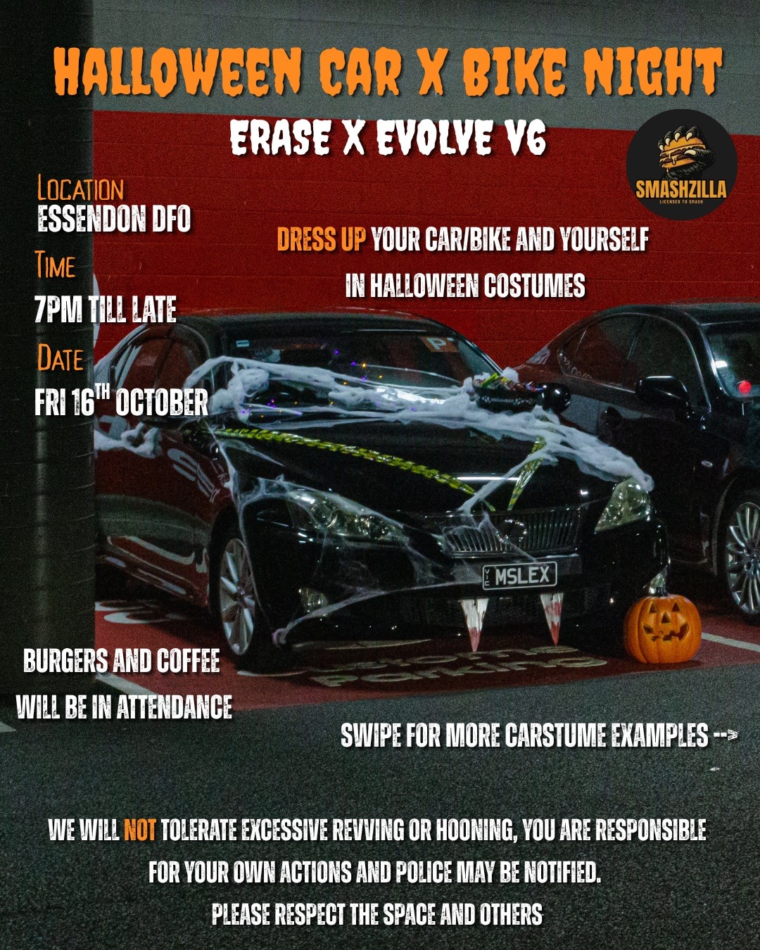 Halloween Car x Bike Night — JDM/Stance car meet in Melbourne, VIC on Friday 16 October 2026