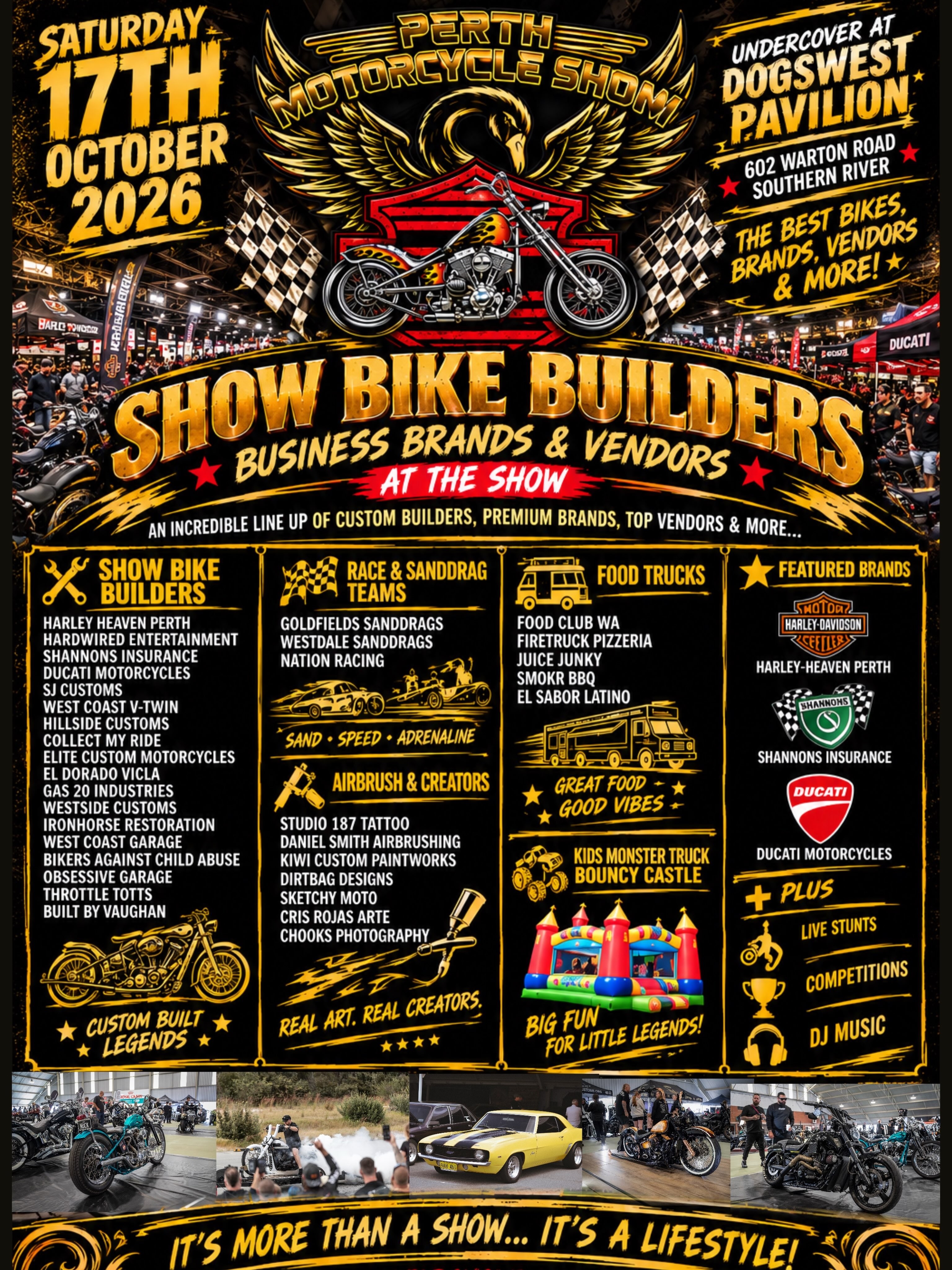 Perth Motorcycle Show — 4x4/Classic spectator event in Perth, WA on Saturday 17 October 2026