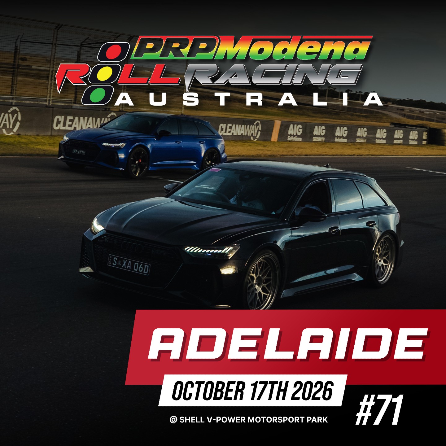 Roll Racing Adelaide #71 — Euro/JDM track day in Adelaide, SA on Saturday 17 October 2026
