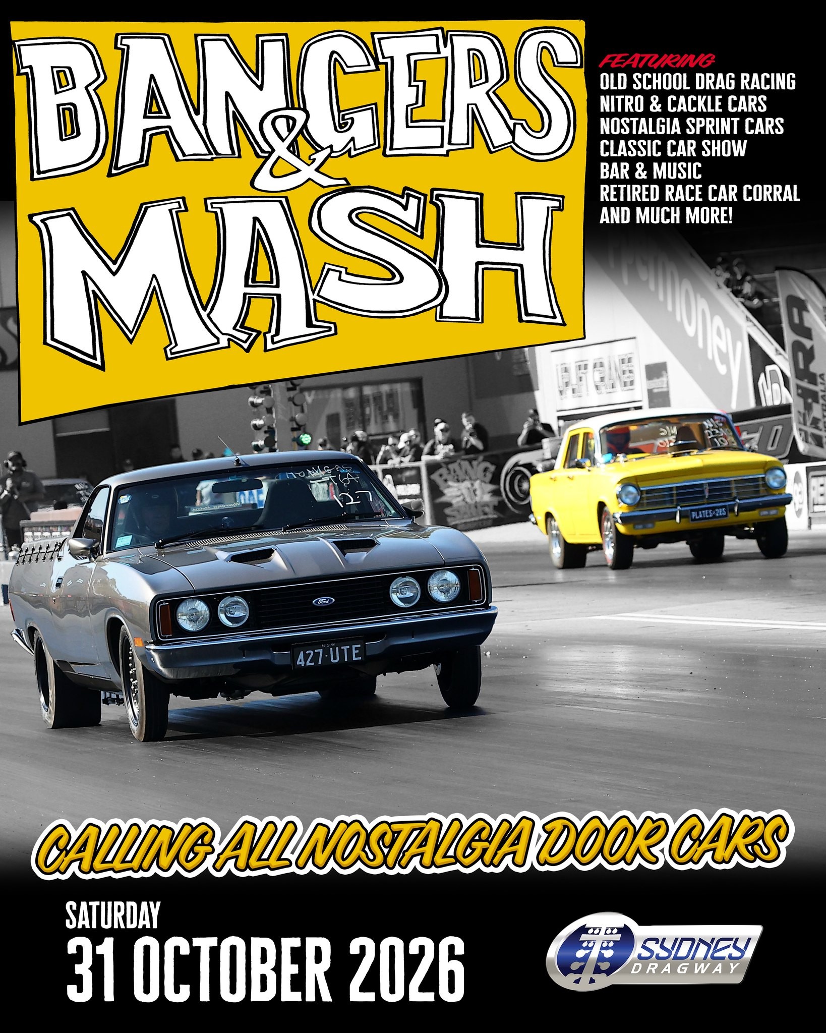 Bangers & Mash — Muscle/Classic spectator event in Sydney, NSW on Saturday 31 October 2026