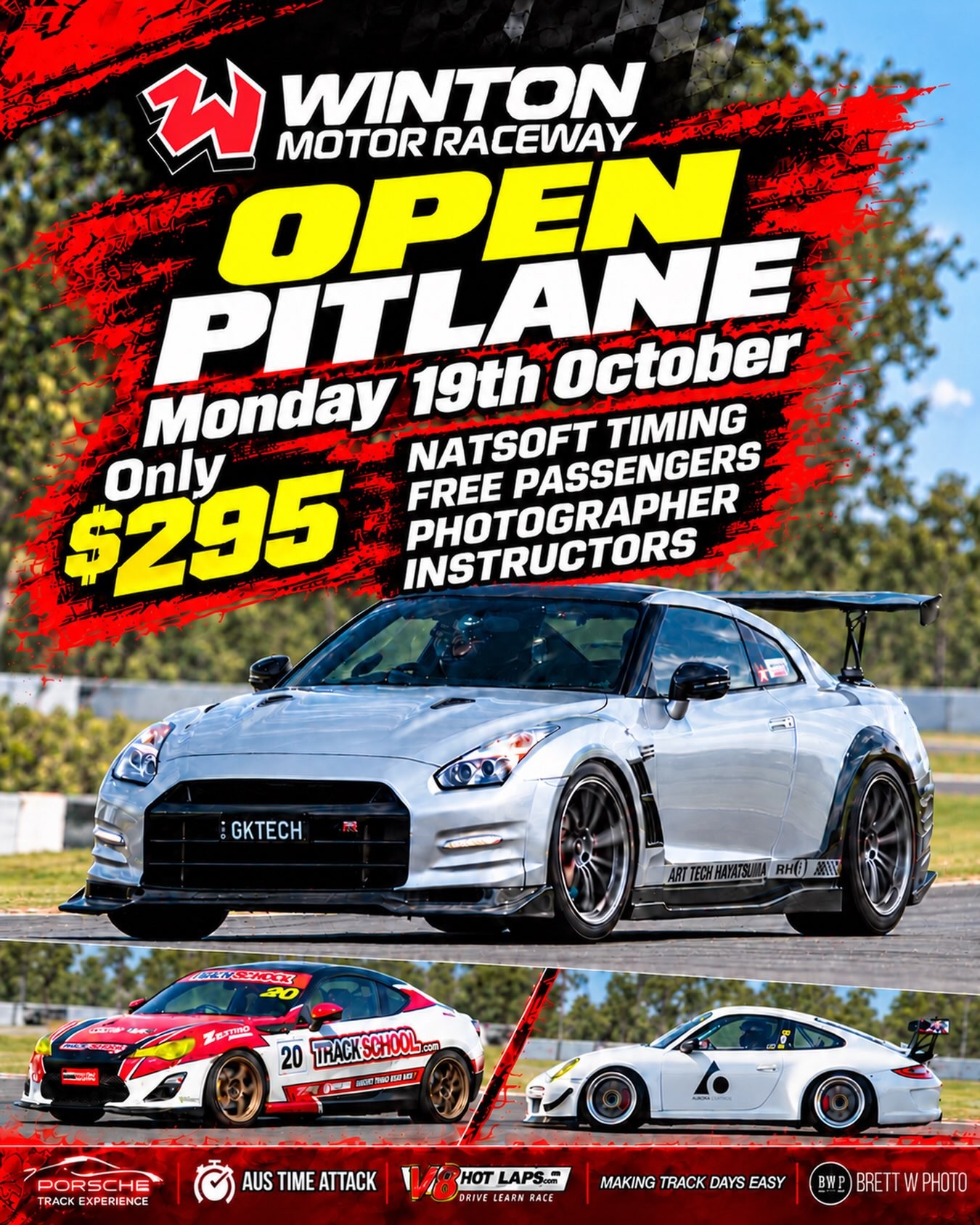 Winton Motor Raceway Open Pitlane — track day in Melbourne, VIC on Monday 19 October 2026
