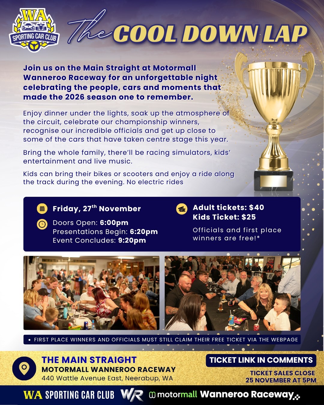 The Cool Down Lap 2026 — Classic car meet in Perth, WA on Friday 27 November 2026